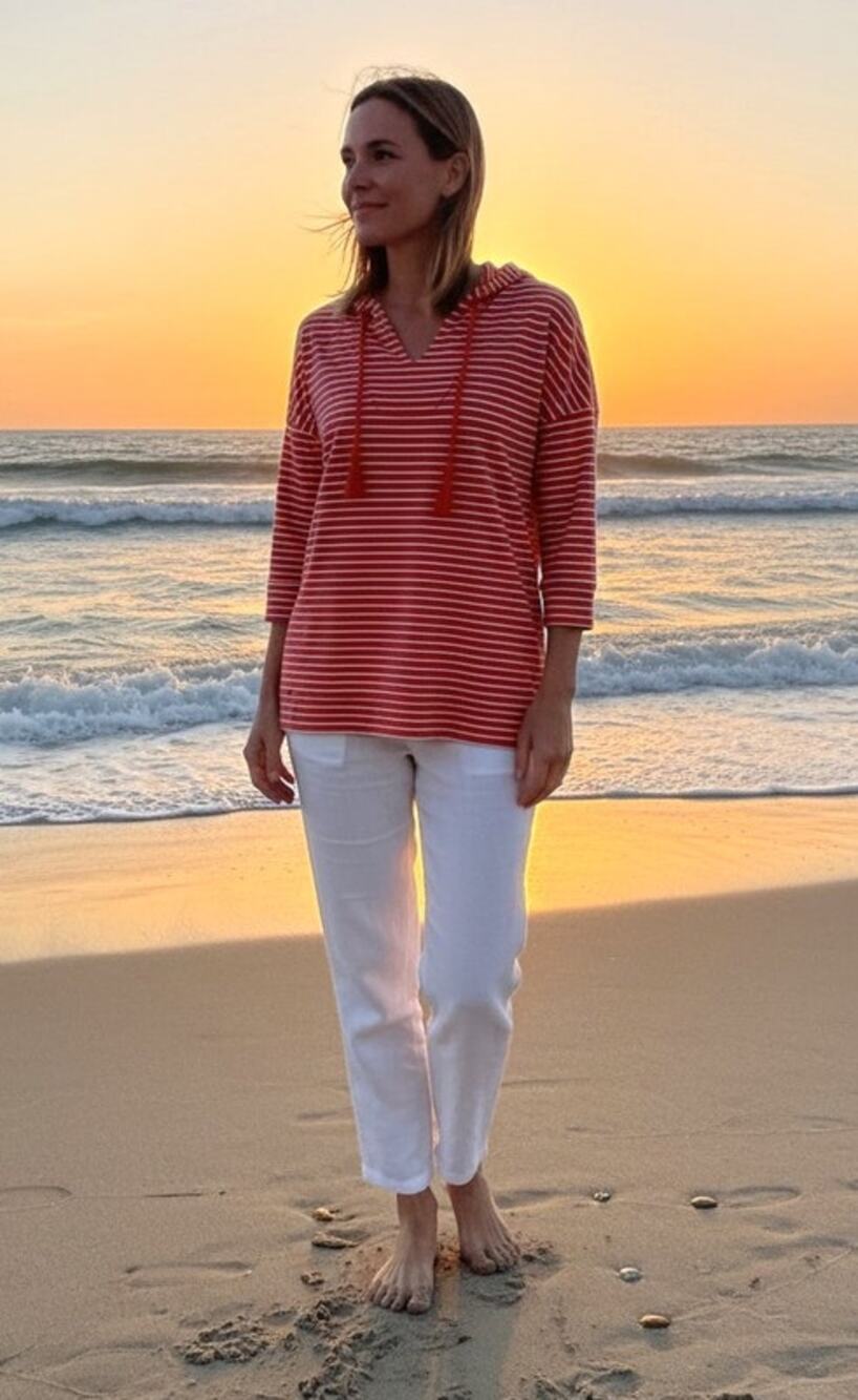 Coolibar UPF 50+ Womens Key Colony Beach Baja Bamboo Hoodie Womens Size XS